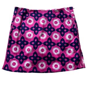Golftini Womens Pink Blue Cotton Blend Golf Skorts - Size 4